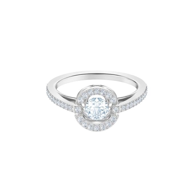 Swarovski Sparkling Dance Ronde Ring Damesring Zilver 5482516 Box (Random Color),58 white