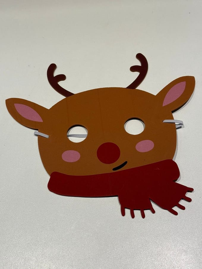 Kerst Masker - Kerstdecoratie - Maskers - Kerstcadeau - 1 Stuks - Rendier