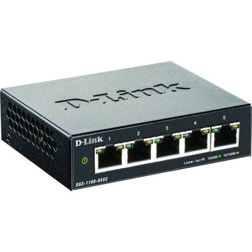D-Link DGS-1100-05V2/E DGS-1100-05V2 Netwerk switch 5 poorten 1 GBit/s