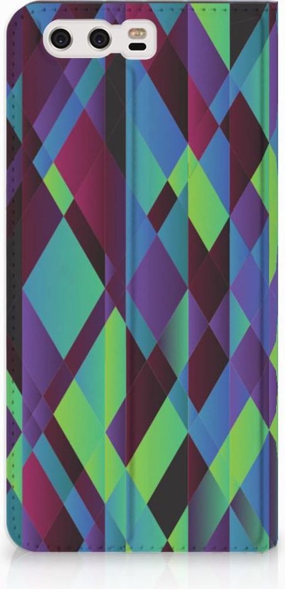 Standcase Hoesje voor Huawei P10 Plus Stand Case Abstract Green Blue