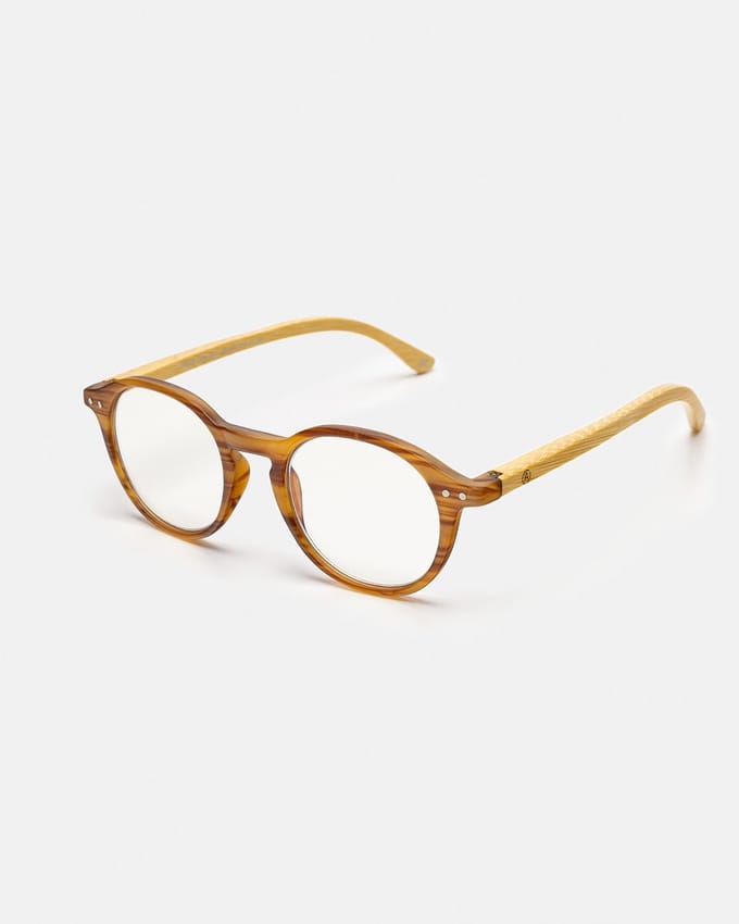 Leesbril Aptica Panda Hao Hao Round-Panda Geel-+3.50