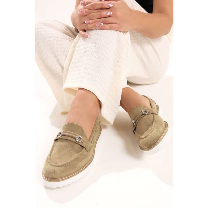 Yours Natuurbruine Loafers Van Imitatiesuède Met Snaffle In Brede Epasvormsize 42E
