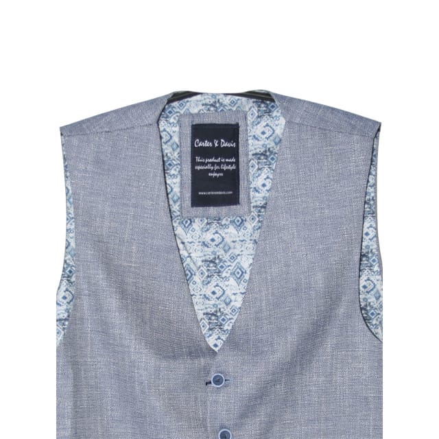 Carter & Davis - Gilet - Heren - 52 - Blauw - Polyester - 2649-1420