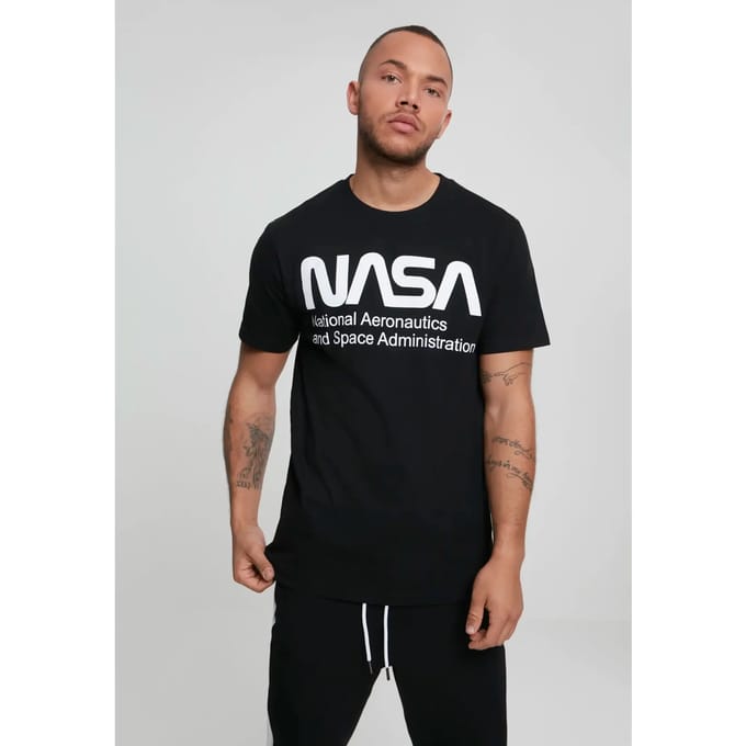 Mister Tee T-Shirt NASA Wormlogo Tee Black-XS