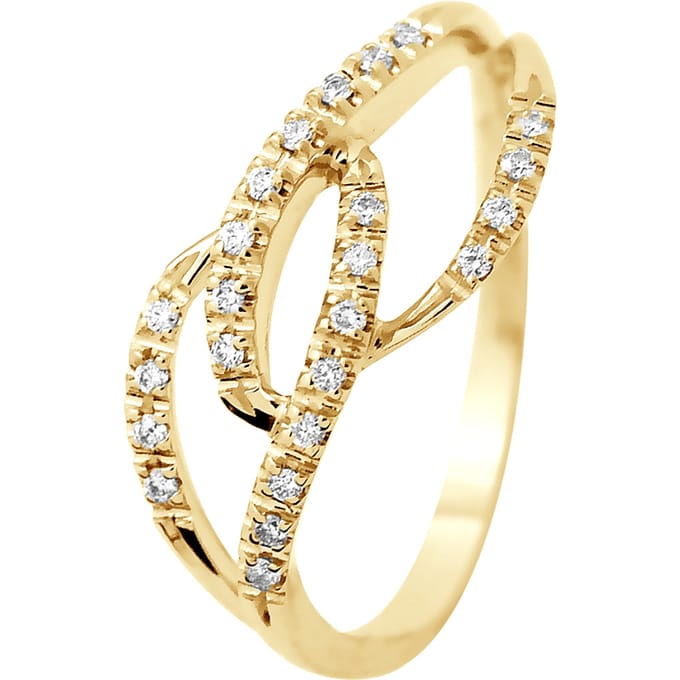 Diamond Ring 0.12 Cts Yellow Gold Jewelry