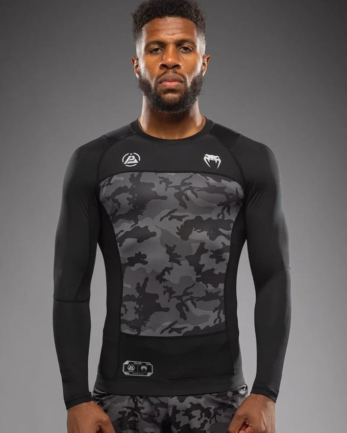 Venum x Polaris L/S Rash Guards Camo Zwart Storm Grijs - S