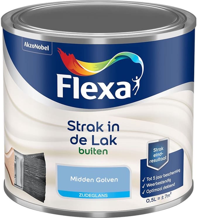 Flexa - Strak In De Lak Buitenlak Zijdeglans - Midden Golven - Mengverf - 500 Ml