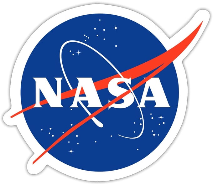 NASA klassiek logo Sticker maat S (10 x 10 cm)