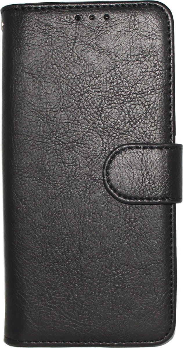 HB Hoesje Geschikt voor Apple iPhone 12 Pro Max - Zwart - Luxe Kunstlederen Portemonnee Book Case