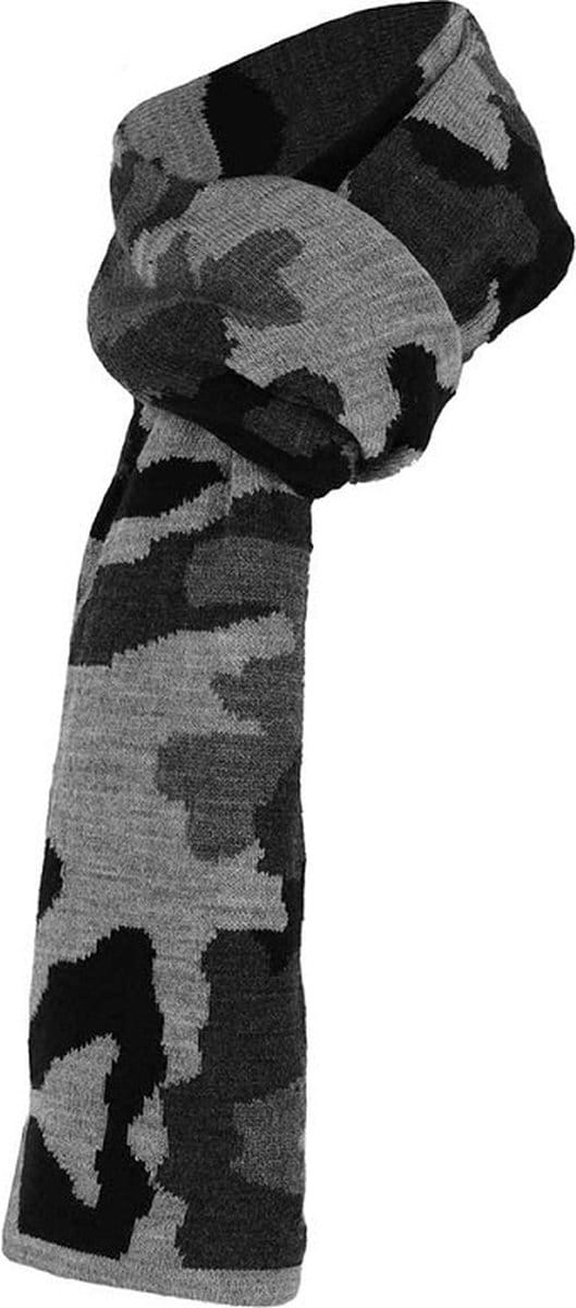 Jongens Sjaal Zwart-Grijs met Camouflage