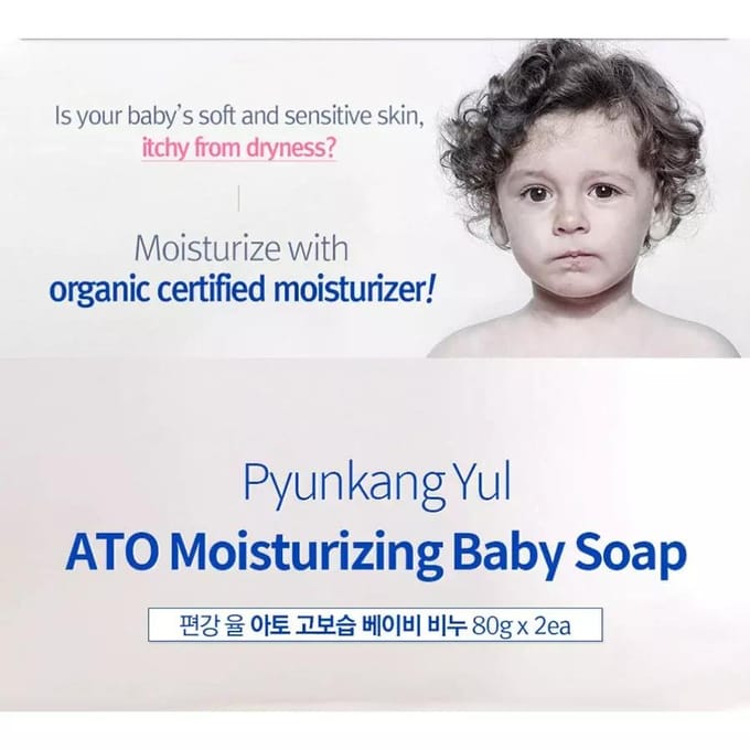 Ato Ensemble de Savons Hydratants pour Bébé 80g x 2 pcs blue