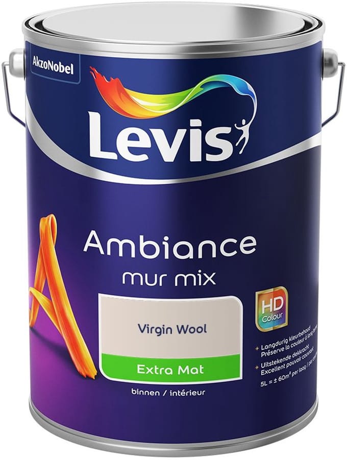 Levis - Ambiance Mur Extra Mat Mix - Virgin Wool - Mengverf - 5 L