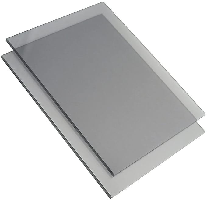 Polycarbonaat Plaat - Lexan PC Plaat - Bouw en Klussen - Slagvast Onbreekbaar - 50x50cm 5mm - Grijs