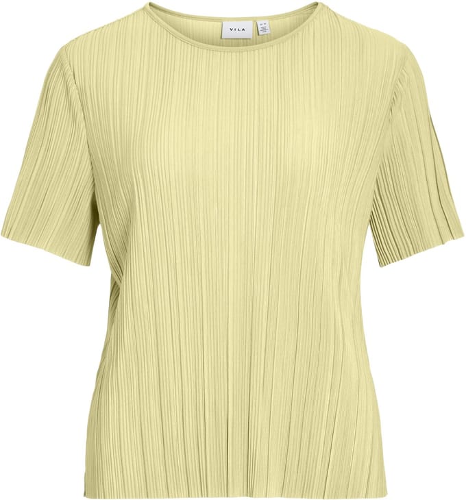 VILA - VIPLISA O-NECK S/S TOP - NOOS - Dames - Blouses