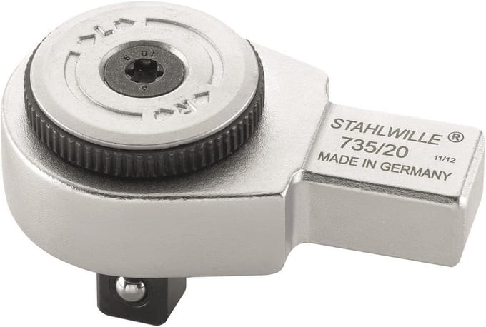 Fijntand steekratel 1/2 inch 14 x 18 mm voor momentsleutel - Compact ontwerp