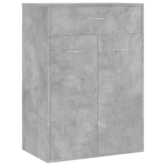 vidaXL - Schoenenkast - 60x35x84 - cm - bewerkt - hout - betongrijs