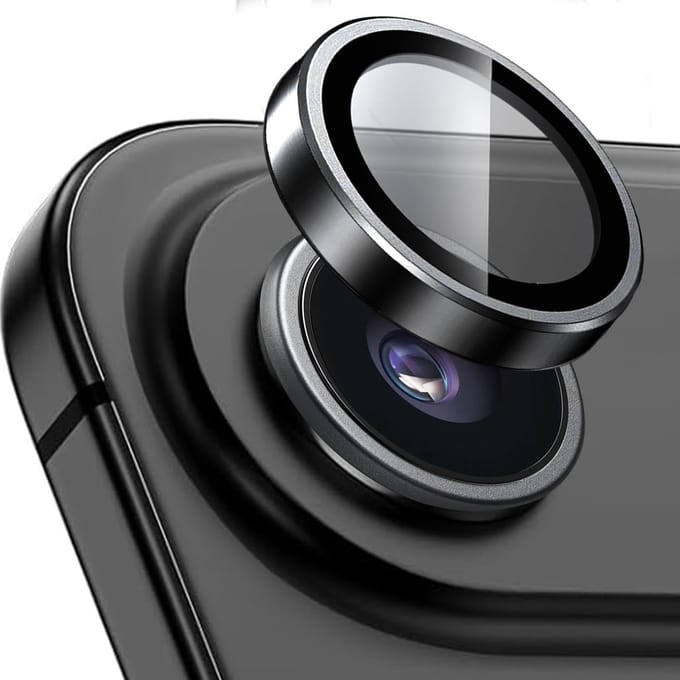 Camera Lens Screen Protector Geschikt voor iPhone Air Zwart - Screenprotector - Camera Protector iPhone Air