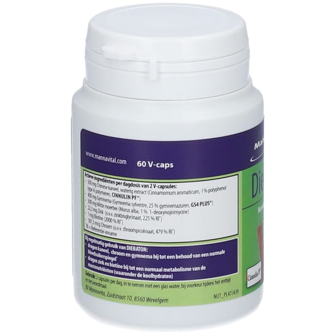 Mannavital Diebaton 60 Vegetarische capsules