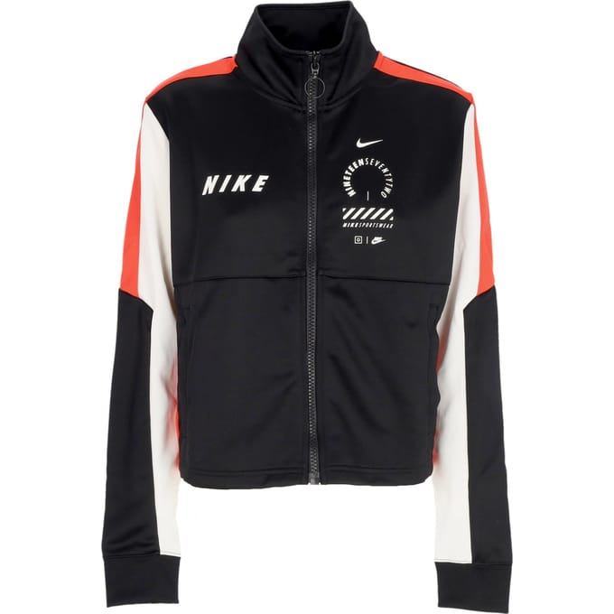 Dames trainingsjack W Sportswear trainingstop Zwart/lt Crimson/wit