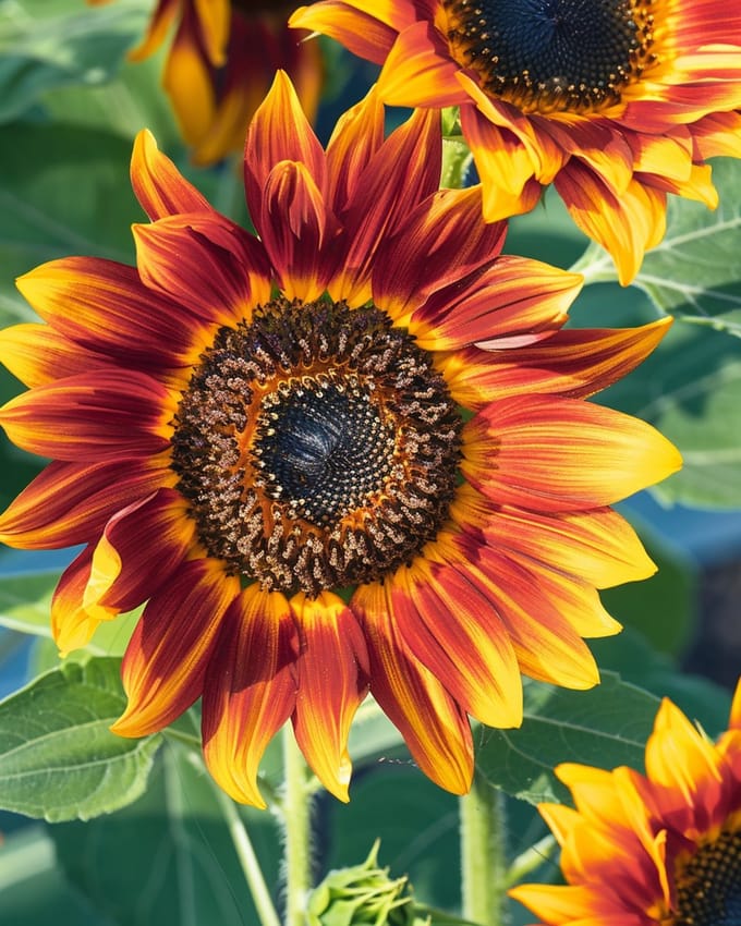 5 sets - Zonnebloem Ring Of Fire Zaden Helianthus Annuus Eenjarig