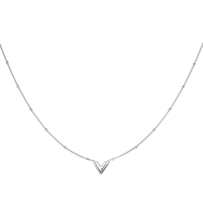 Ketting - V - Van - Vienna - stainless steel - zilver