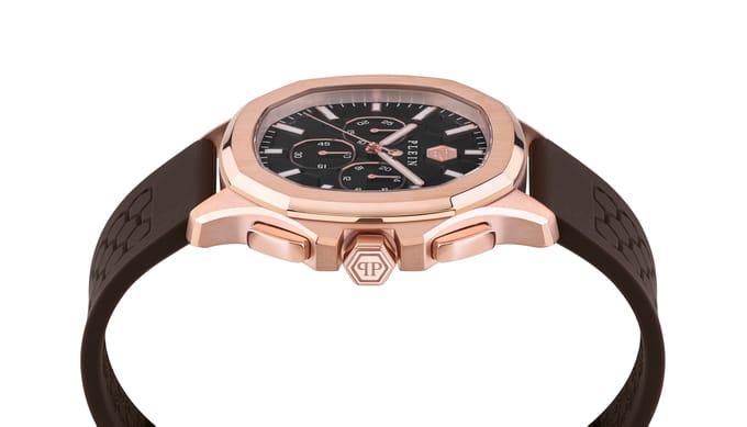 Philipp Plein $keleton $pectre PWSAA0523 Horloge - Siliconen - Bruin - Ø 44 mm