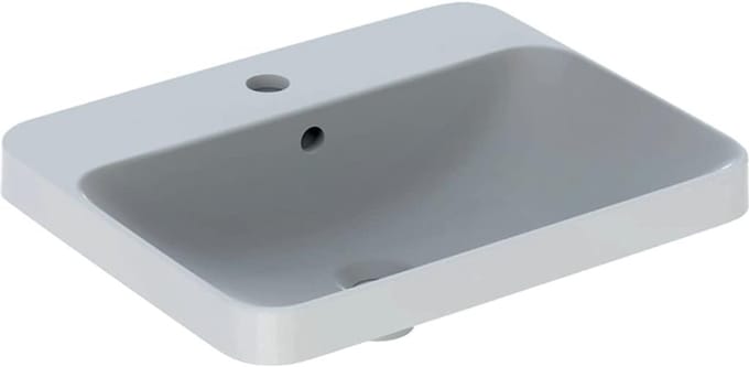 Opzetwastafel Modern - Wastafel Kom - Badkamer Inrichting - Met Kraangat Overloop - 55x45 cm - Wit