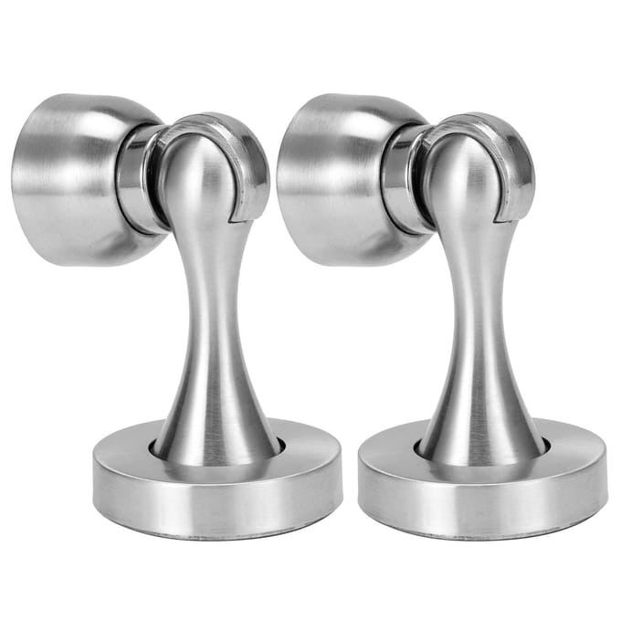 2 Sets Sterke Magnetische Deurstop van Roestvrij Staal, Vloer/Wand Zuigende Deurstopper Hardware