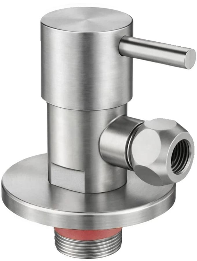 DutchLine - Luxe Stopkraan - Geborsteld Staal - 1/2×3/8