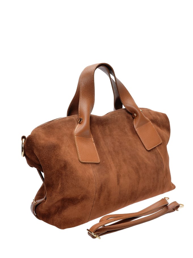 Anna Luchini Brown Rundleer Tas