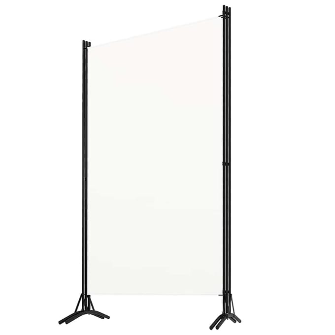 vidaXL - Kamerscherm - met - 3 - panelen - 260x180 - cm - stof - wit