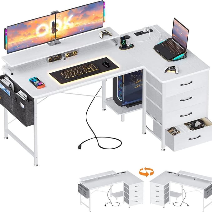 Hoekbureau Gaming - Bureau L Vormig - Computer Desk