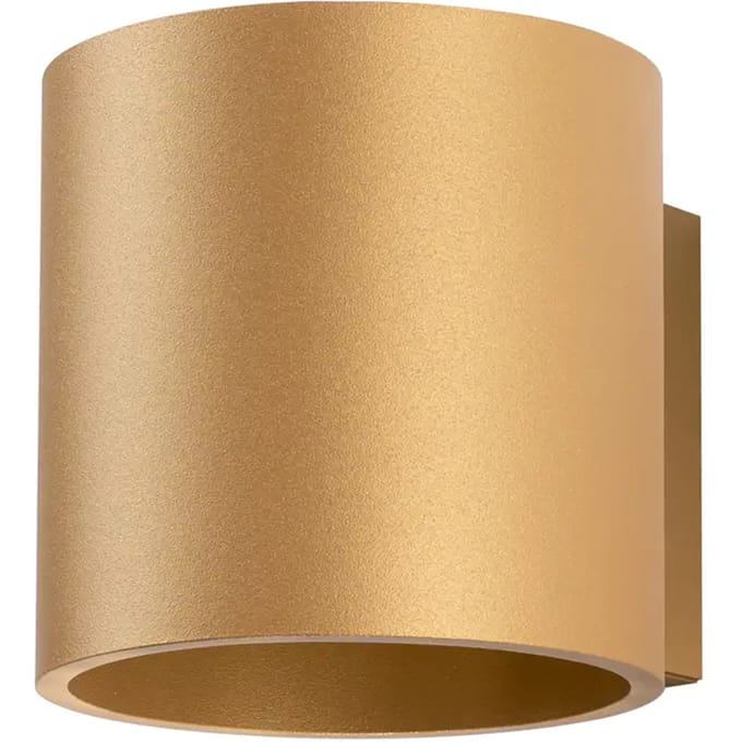 Sollux Lighting Wandlamp Orbis - 10x10x12.5cm - G9 - gouden - staal