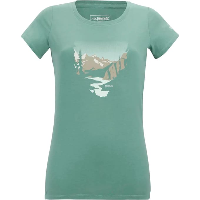 Dames T-shirt met korte mouwen en grafische print