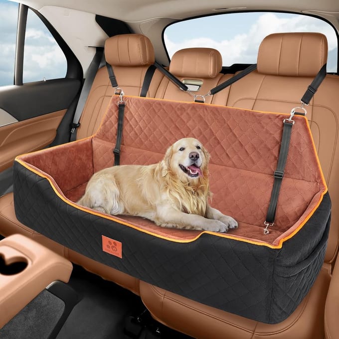 Luxe Hondenautobedverhoger voor Middelgrote en Grote Honden - Wasbare Reisstoel
