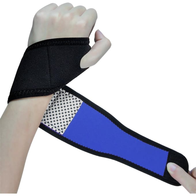 2 stuks Polssteun Brace Verwarming Polsstabilisator Verstelbare polsbandages Protector Links en 1 pc