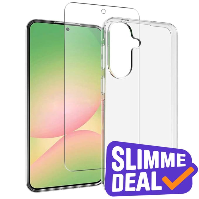 Mocaa Samsung Galaxy A57 Hoesje en Screenprotector Transparant