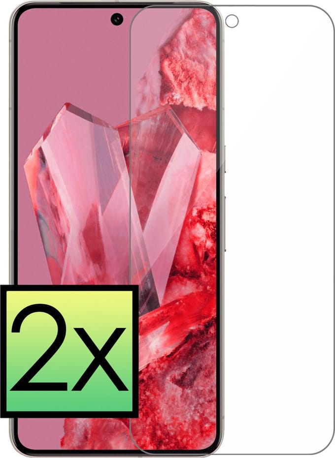 Screenprotector - 2 Stuks - Geschikt voor Google Pixel 8 Pro - Extra Sterk - Beschermglas - Gehard Glas - Tempered Glass - Screen Protector - Bescherm Cover