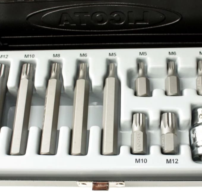 Vielzahn Bitset S2 Staal M5-M12 - 3/8 inch met Houder
