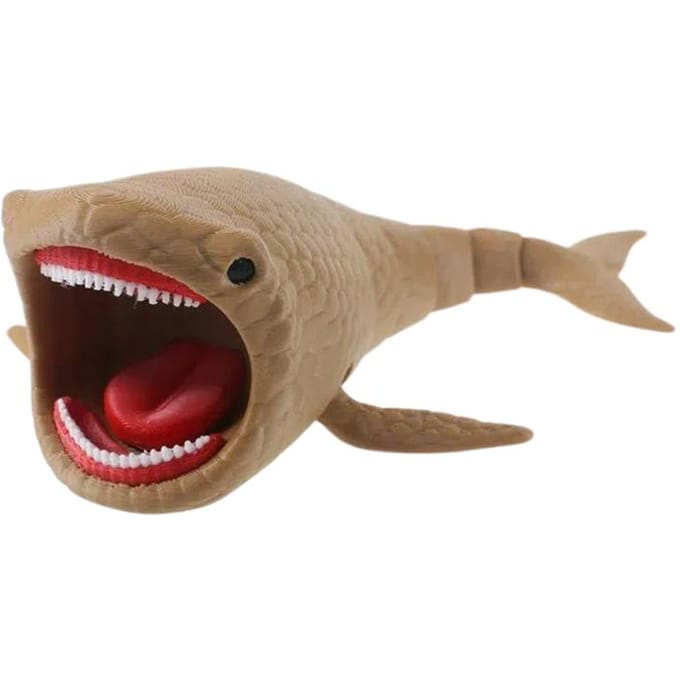 14-delig 3D-geprint Zeeeter Bloop Gran Maja Actiefiguur Model Speelgoedpop Kerstcadeau Gewrichts-beweegbaar Diepzee Monster Beeldjes beige