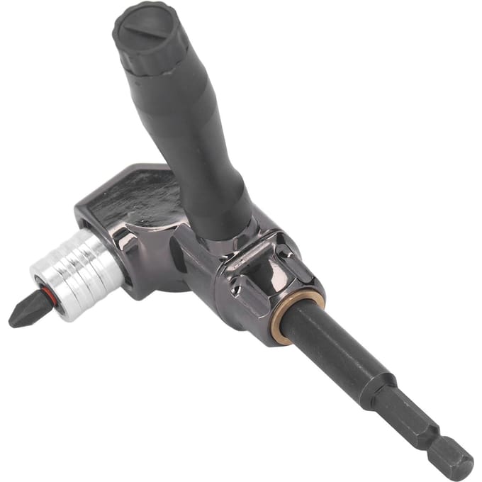 Rechthoekige Schroevendraaier Adapter Aluminiumlegering 90 Graden Schroevendraaier Hulpstuk met ABS Handvat voor gray