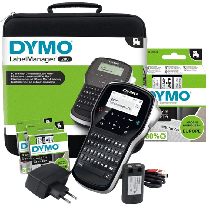 DYMO LabelManager 280 Case Kit Qwerty + 1 extra label