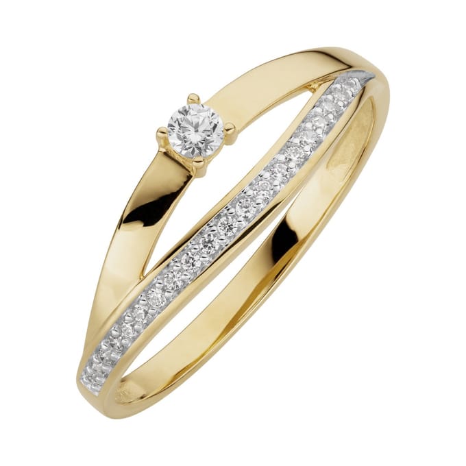 Orolino Ring 333/- Gelbgold glanz synth. Zirkonia