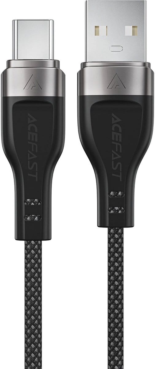 Data- en Oplaadkabel USB-A - USB-C Acefast C11-04, 18W, 1.2m, Zwart