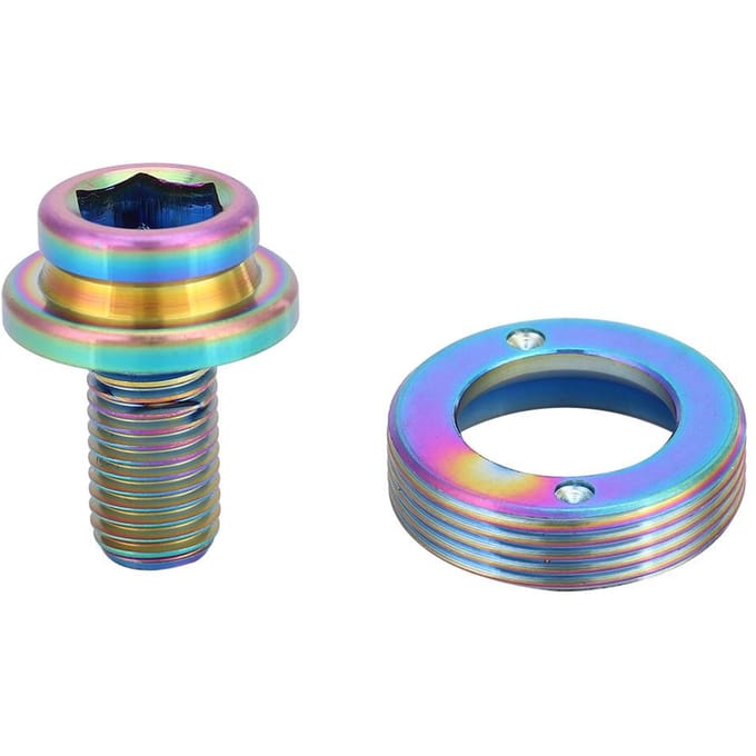 M8*15mm Mountain Racefiets Crankbout Bottom Bracket BB As Schroeven Kit (Regenboog) blue