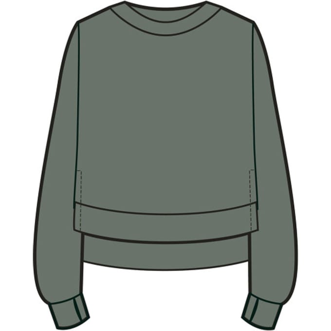 Sweaty Betty After Class Crop Sweatshirt GROEN - Maat S