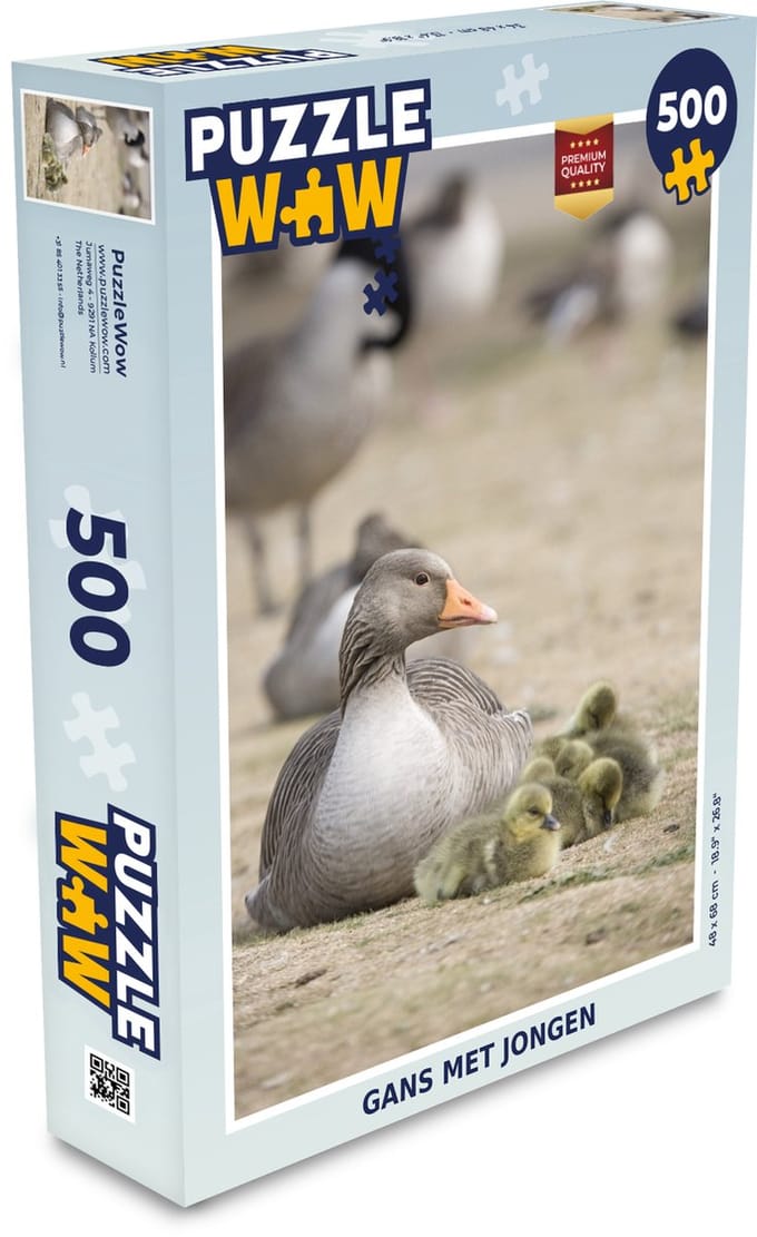 Puzzel Gans - Familie - Kuiken - Legpuzzel - Puzzel 500 stukjes