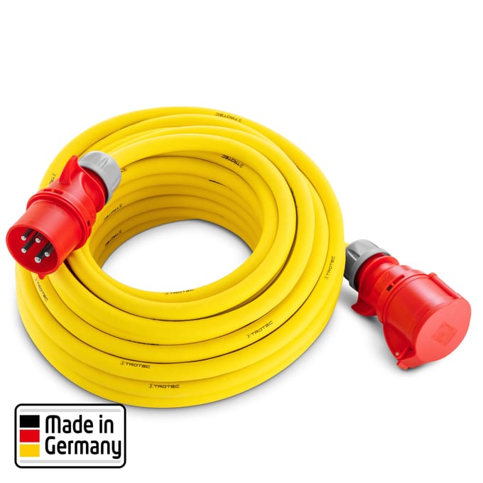 Professionele verlengkabel 20 m / 400 V / 2,5 mm² - Made in Germany