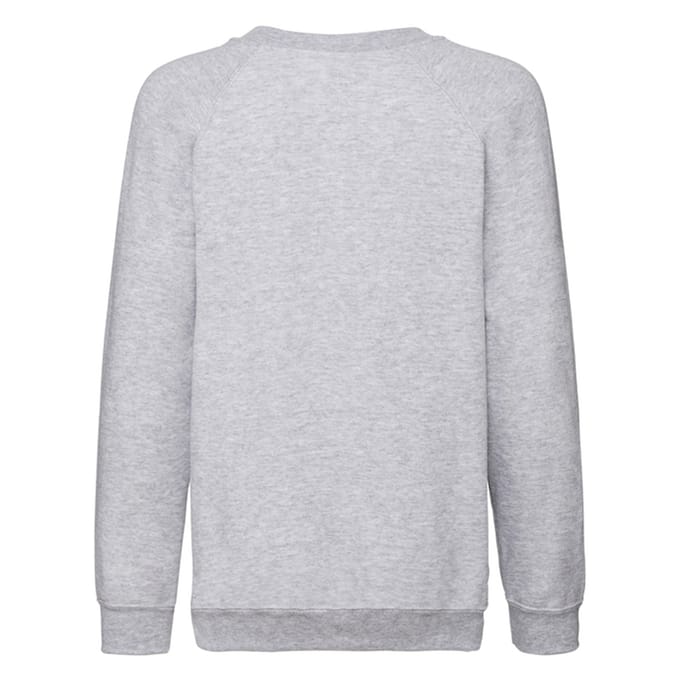 Fruit of the Loom Kinder/Kids Klassiek Heather Raglan Sweatshirt (Heide Grijs)