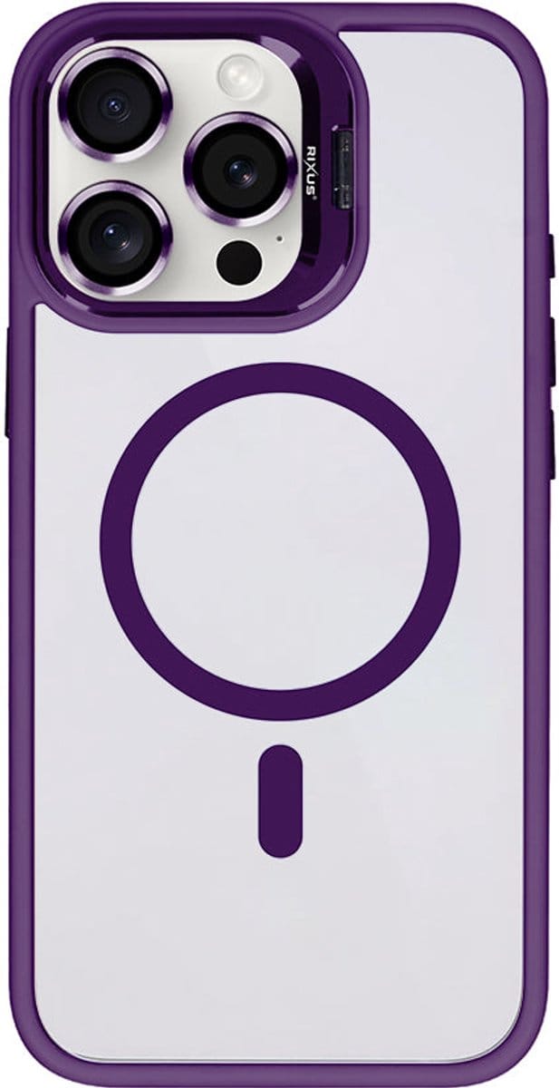 Rixus Classic 03 Case With MagSafe For Apple iPhone 12, 12 Pro Deep Purple